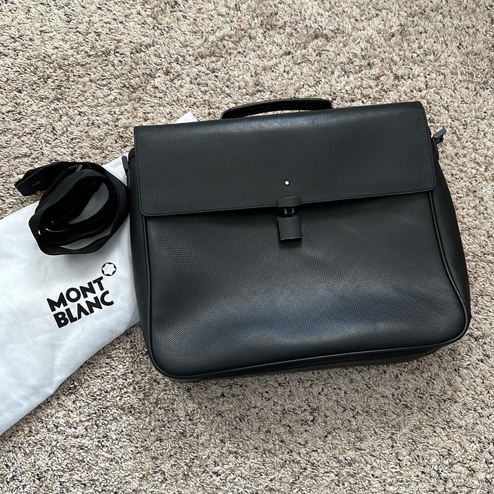 Mont Blanc Men’s Business Bag Brief Case with straps
